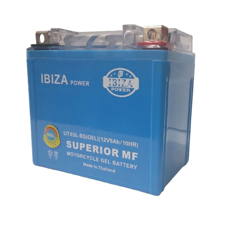 باتری موتورسیکلت 12 ولت 5 آمپر ایبیزا مدل utx5l bs(gel)